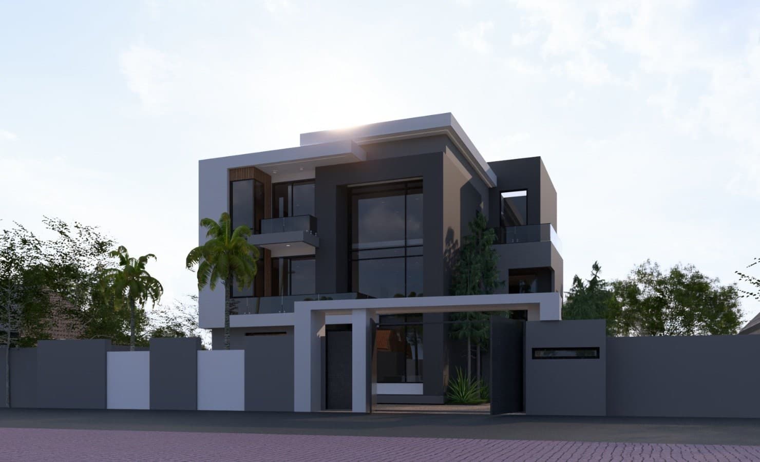 Villa in White Volumes — view 2